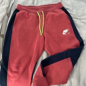 Size large maroon and blue sweatpants